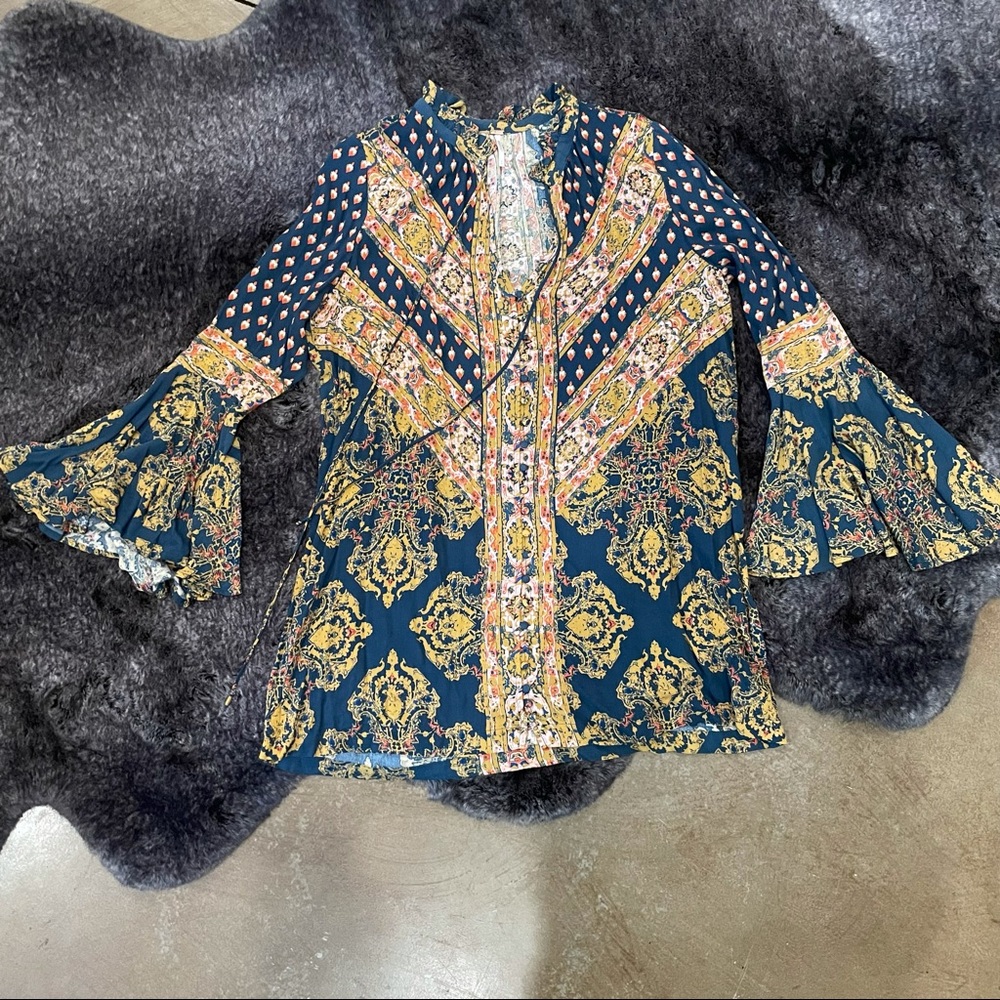 Free People Magic Mystery Bell Sleeved Tunic